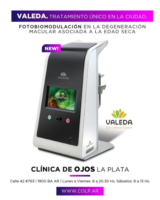 👁️ Valeda: Fotobiomodulación en la Degeneración Macular Asociada a la Edad (DMAE) seca El sistema Valeda Light Delivery System es el primer dispositivo aproba…